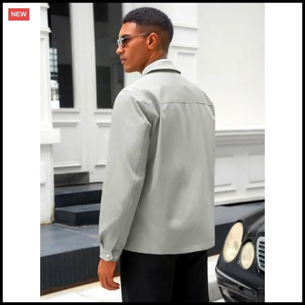 Lightweight Windbreaker Full Zip Jacket Business Casual Golf Coat Classic Style